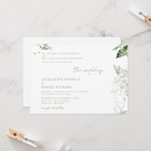 Invitation Foliage aquarelle de rêve Mariage des deux parents