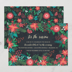 Invitation Foliage de Noël C'est la fête de Noël