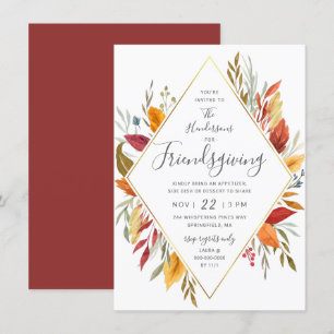 Invitation Folio d'automne de l'Aquarelle Friendsgiving