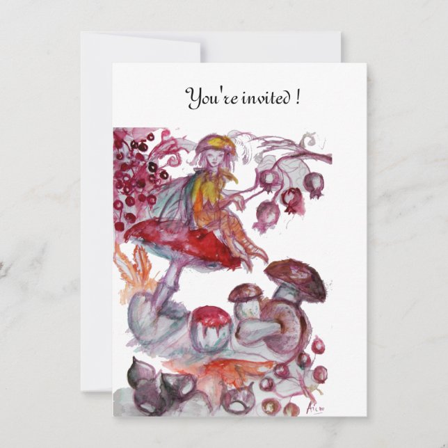 INVITATION FOLLET MAGIQUE DE CHAMPIGNONS (Devant)