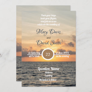 Invitation Folly Beach Morning Mariage