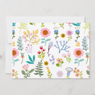 Invitation fond botanique floral d'été pour papier d'emballag