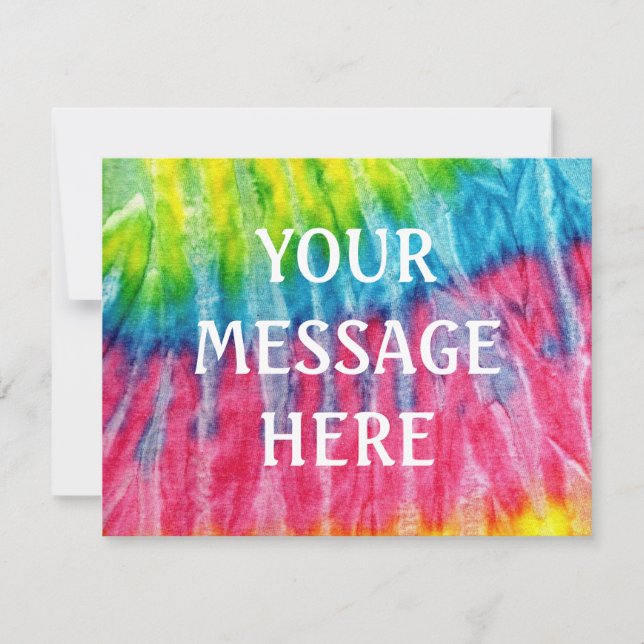 Invitation Fond de teinture tie dye - Personnalisez le vôtre (Devant)