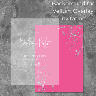 Invitation Fond moderne minimaliste rose pour anniversaire av
