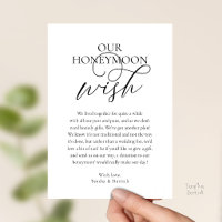 Fonds de voeux de lune de miel Elegant Script incl