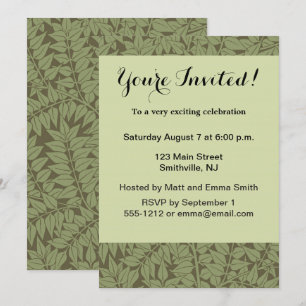Invitation Fonds d'écran Feuille de la succursale William Mor
