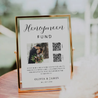 Invitation Fonds Lune De Miel QR Code Et Mariage Photo