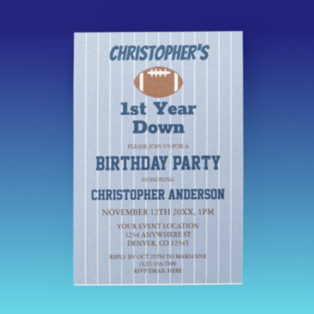 Invitation Football 1er anniversaire (Créateur téléchargé)