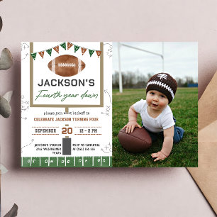 Invitation Football 4ème anniversaire de la fête Photo