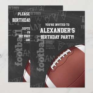 Invitation Football américain Personalized Chalkboard