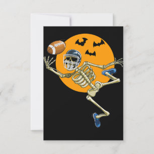 Invitation Football américain Squelette Halloween Hommes garç