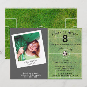 Invitation Football Amusant pour Filles, Photo