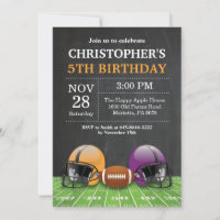 Football Anniversaire Party Gold Jaune violet