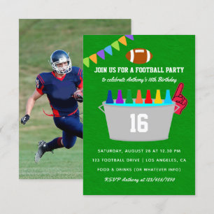 Invitation Football Anniversaire Photo