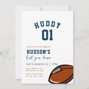 Invitation Football Anniversaire, Première Année En Bas, Jeu 