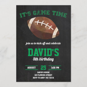 Invitation Football Boy Anniversaire Fête Chalkboard Sports