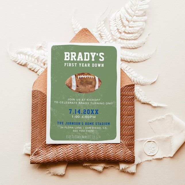 Invitation Football de première année | 1er anniversaire (Créateur téléchargé)