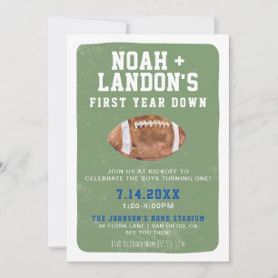 Invitation Football de première année, Twin 1er anniversaire
