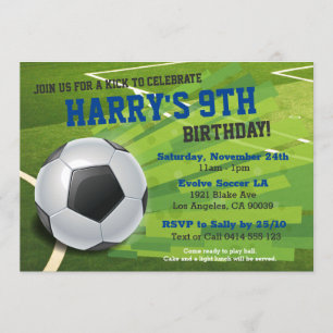 Invitation Football Enfants Football Anniversaire Fête Invita