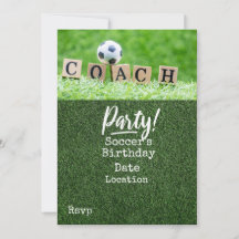 Football Enregistrez la date pour la fête du COACH