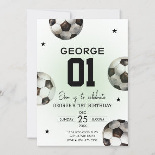 Invitation Football football Boccer fête d'anniversaire