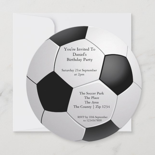 Invitation Football / Football Party (Devant)