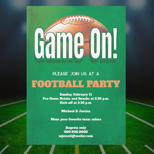 Invitation Football Game Party