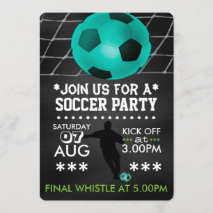 Invitation Football ou Football Party Chalkboard