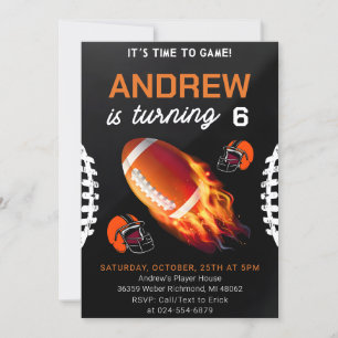 Invitation Football personnel Anniversaire avec photo