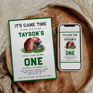 Invitation Football première année bas 1er anniversaire