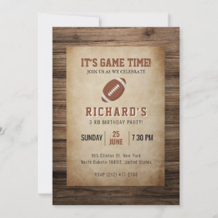 Invitation Football Sports fête d'anniversaire