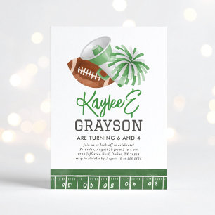 Invitation Football Vert et Jumelage
