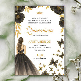 Invitation for a Quinceañera with elegant floral Einladung