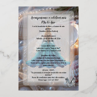 Invitation for for agirls fifteenth birthday folieneinladung