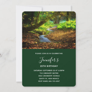 Invitation Forest Creek Beau Paysage De Nature Anniversaire