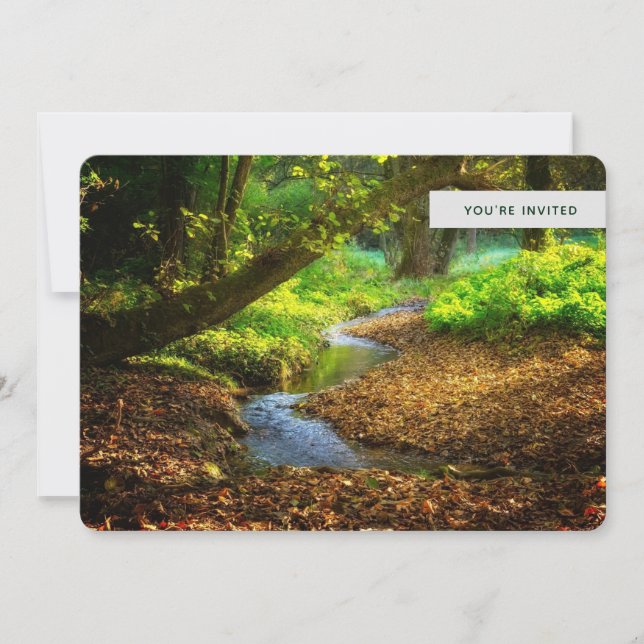 Invitation Forest Creek Belle nature Photo Anniversaire (Devant)