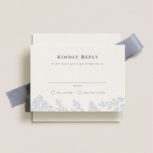Invitation Forest Grove Dusty Blue Wedding RSVP