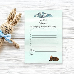 Invitation Forêt Aventure Devine Que Bébé Nourriture Ours Jeu