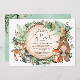 Invitation Forêt de bois de verdure mignonne Baby shower par