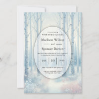 Forêt de bouleaux bleus givrés pour mariage