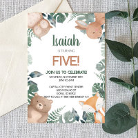 Forêt de forêt sauvage Zoo Animaux Fête d'annivers