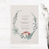 Forêt de fougère Mariage de champignon rouge