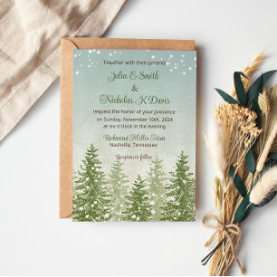 Invitation Forêt de neige d'hiver