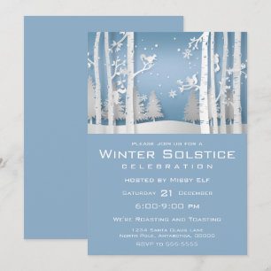 Invitation Forêt d'hiver de Papercut et écureuils
