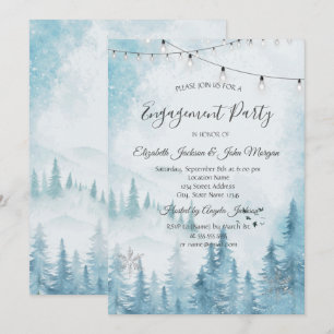 Invitation Forêt d'hiver, Fiançailles d'éclairage à cordes