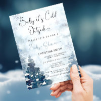Forêt d'hiver Il fait froid baby shower extérieur