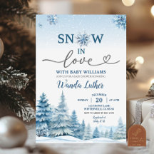 Forêt d'hiver Neige en amour Baby shower