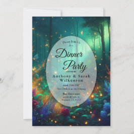 Invitation Forêt enchantée de bijoux radiants Restaurant