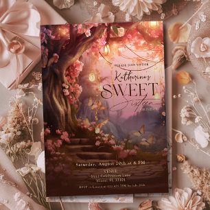 Invitation Forêt Enchantée Lumineuse Fantastique Boisée Sweet