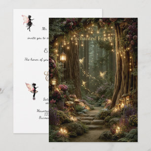 Invitation Forêt Enchantée Magique de Sweet Sixteen